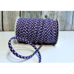 Spaghetti Band Kordel 7mm Polka Dots Pünkchten lila